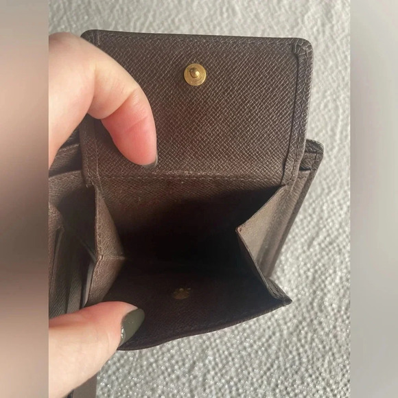 Genuine Men's Louis Vuitton Damier Brown Bifold Wallet W Dust Bag & Box CA1013 - Picture 10 of 16